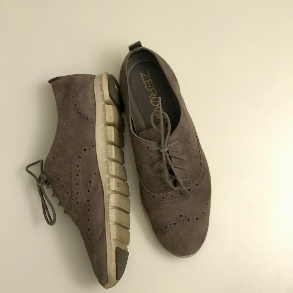 Cole Haan Zerogrand Oxfords - Grey Suede